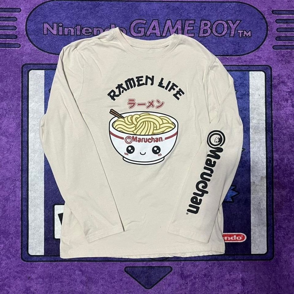 Maruchan Ramen Life white long sleeve shirt Size XL